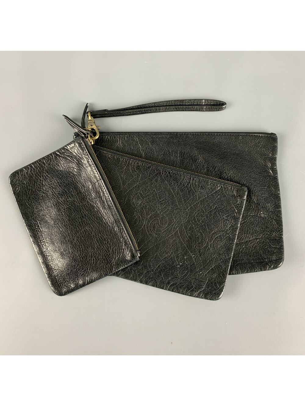 HOBO Black Leather Wristlet Handbag & Leather Goods